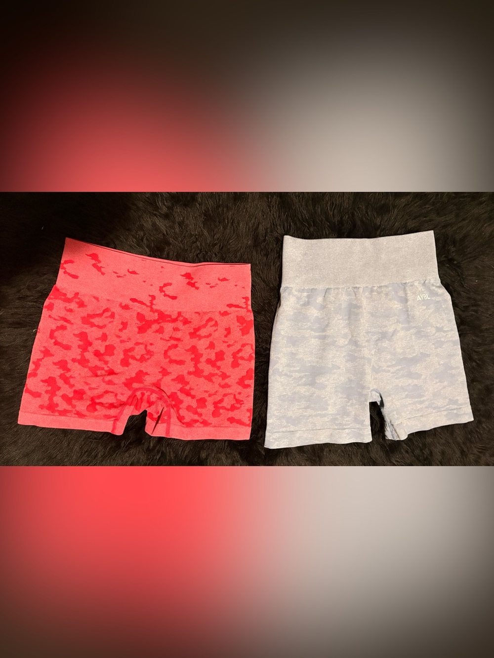 AYBL 2 Pairs of Woman’s Medium Seamless Biker Shorts - Pink & Light Blue